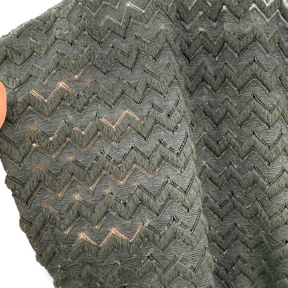 NEW Miken Black Cover Up Dress Size XS Chevron Swim Tassel Boho Beach - Picture 4 of 7